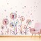 Colorful Blowing Dandelion Wall Decals Flying Flowers Butterflies Floral Peel (Multi)